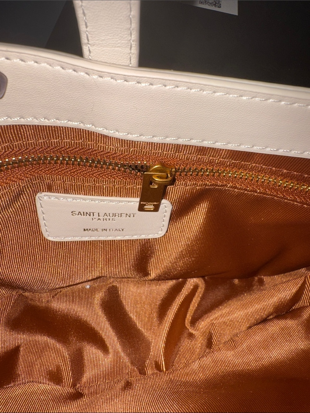 Fashion Cream YSL Shoulder Bag with Gold Logo Hardware - Picture 6 of 10
